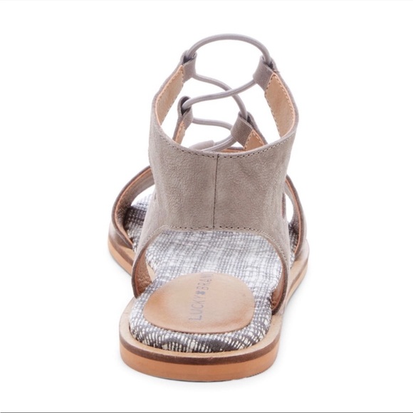 Lucky Brand Feray Titanium Flat Sandals Size 8 - Picture 6 of 16